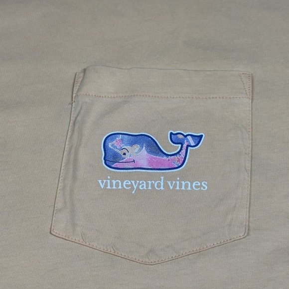 Vineyard Vines Orange Whale‎ Pocket Tee 100% Cotton XXL Made in Peru - Picture 3 of 6